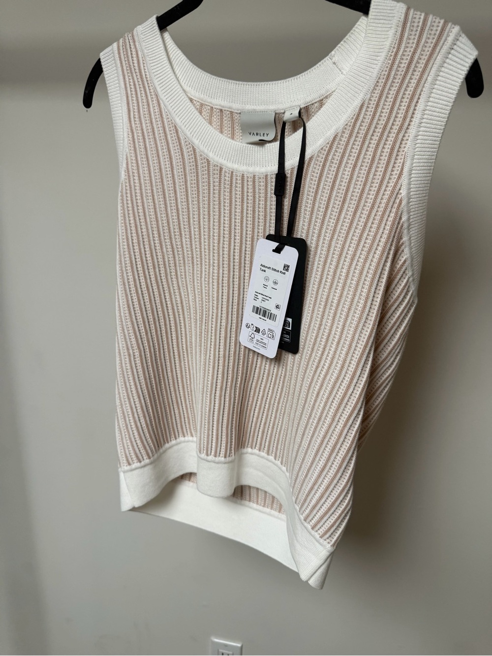 Varley aldcroft stitch knit tank Snow White
